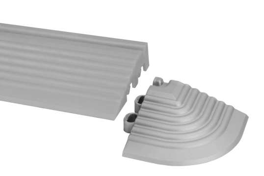 Übergangsprofil Eckstück SwissDeck grau