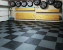 PVC Werkstattboden Fliese Schwarz