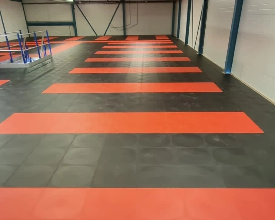 PVC Werkstattboden Fliese Schwarz
